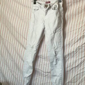 Wax Jean White Skinny Jeans